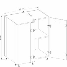 Virtuves stūra skapītis SMART 14D